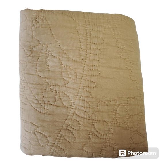 Standard Garment Washed Paisley Stitch Quilt Sham - Picture 6 of 6